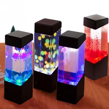 Akvariumas medūzų Naktį Šviesos diodų (LED) Apšvietimo Vaikas Naktiniai Dekoratyvinės Lempos vaikų Stalo Žuvų Bakas Dovana vaikui USB Powered