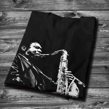 Amerikiečių Džiazo Saksofonininkas Ir Kompozitorius Sax Muziką John Coltrane Marškinėliai Medvilnė, Grafinis Medvilnės Marškinėliai
