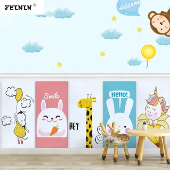 Animacinių filmų modelio vaikų kambario sienos lipnios tapetai naktiniai tatamio minkštas krepšys apdailos darželio 3d sienų lipdukas vaikams