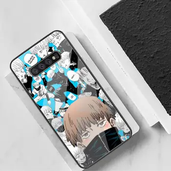Anime Džiudžiutsu Kaisen Gojo Telefono Dėklas Grūdintas Stiklas Samsung S20 Plius S7 S8 S9 S10 Plus Pastaba 8 9 10 Plius
