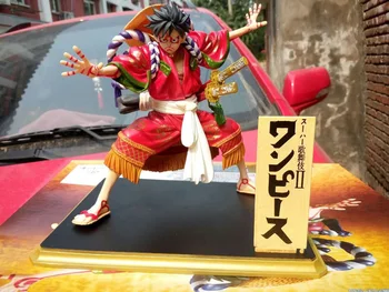 Anime One Piece Beždžionė D Luffy Kimono Kabuki Edition PVC figūrėlių Kolekcija Modelis Brinquedos Žaislai