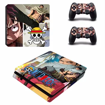 Anime One Piece Vinilo Decal PS4 Plonas Odos Lipdukas Playstation 4 Plonas Odos Konsolės ir 2 Kontroleriai