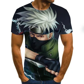 Anime man 3D atspausdintas T-shirt vasarą naujas mados patogiai trumpas rankovėmis vyriški T-shirt gatvės drabužiai