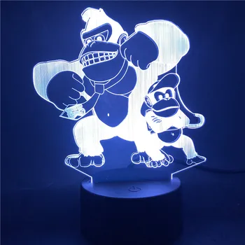 App Kontroliuoti Žaidimą Donkey Kong Pav Žaidimas 3d Naktį Šviesos Lempos Vaikams Visual LED Stalo Lempa Spalvinga Keičiasi Vaikų Žaislai