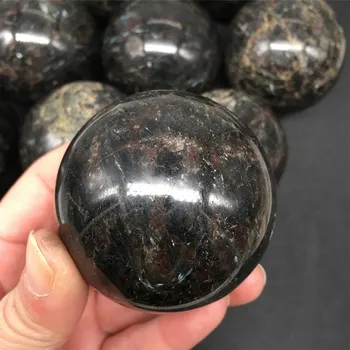 Astrophyllite kamuolys natūralių akmenų ir kristalų rutulio poliruotus kvarco mineralų, namų dekoracija dovanos
