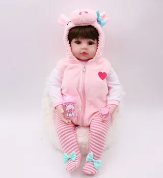 Atgimsta Žaislas viso kūno silikono vandens įrodymas vonios žaislas populiarus bebe atgimsta bamblys kūdikių lėlės mergina tikroviška, minkšta liesti 48cm