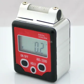 Aukštos kokybės 360 laipsniu, Skaitmeninis Inclinometer su dvasios burbulas skaitmeninis Matlankis Kampine Box skaitmeninis kampo matuoklis