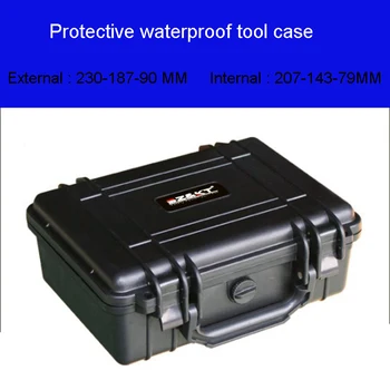 Aukštos kokybės Įrankis atveju vandeniui saugos įranga atveju 207-143-79MM fotoaparato krepšys, dėžutė su pet-sumažinti foma pamušalas nemokamas pristatymas
