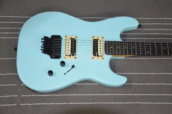Aukščiausios kokybės QShelly custom blue Charvel San Dimas, alksnis kūno ebony fingerboard plūduriuojantis floyd rose fiksavimo veržlė elektrinė gitara