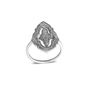 Autentiškas 925 Sterlingas Sidabro Žiedas Aišku, CZ Putojantis Nėrinių Žiedai Moterims Vestuvių Mados Juvelyriniai dirbiniai Didmeninė anillos