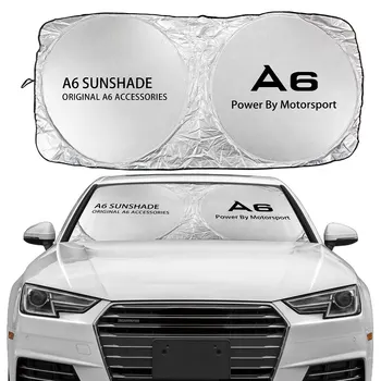 Automobilio priekinį Stiklą Saulės Pavėsyje Padengti Audi A6 C6 4F C5, C7, C8 TFSI e 55 4.0 Tdi Avant Priedai Anti UV Atšvaitas Skydelis Raštas