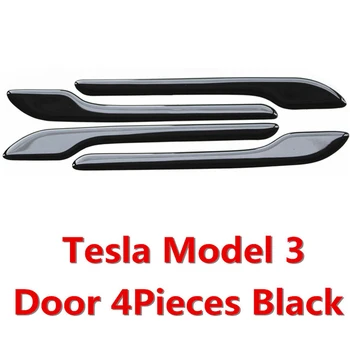Automobilių Durų Rankena Wrap Nustatyti Raštas Lipdukai Tesla Modelis 3, Durų Rankena 3D Lipdukas, Automobilių Reikmenys 4Pcs