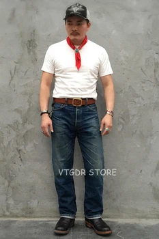 BOB DONG 300gr Basic Tee Marškinėliai Vasaros Sunkiasvoris Medvilnės Vyrų Paprasto T-Shirts