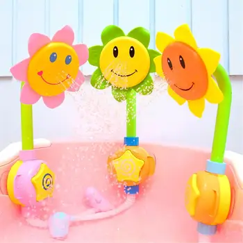 Baby Shower Žaislas Elektros Saulėgrąžų Dušo Vasaros Baby Shower Sun Flower Water Spray Rankinis Dušas, vonios žaislai vaikams dovanos