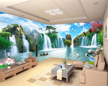 Beibehang Užsakymą tapetai HD Kinų peizažas krioklys kambarį, TV foną, sienos, namo apdailos 3d tapetai