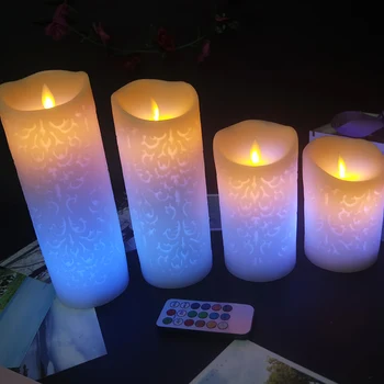 Belaidis nuotolinio led žvakė pateikė parafinas,flameless žvakių šviesos Kalėdų,Naujųjų metų namų dekoro,vestuvių dekoravimas