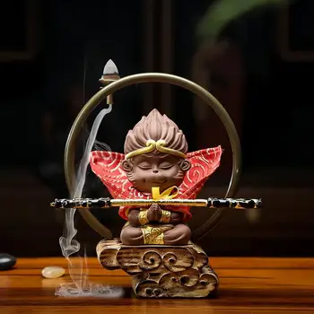 Beždžionių Karalius Moliuskui Smilkalų Degiklis Keramikos Sun Wukong Dūmų Krioklys Smilkalų Degiklis Kalnų Upės Rankdarbių Smilkalų Laikiklis