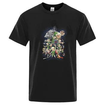 Black Legend Of Zelda T-Shirt Triforce Herojus Klubas Medvilnės T Marškinėliai Vyrams Trumpomis Rankovėmis Viršūnes Tees Nuolaida Vasaros Apvalios Kaklo Tshir