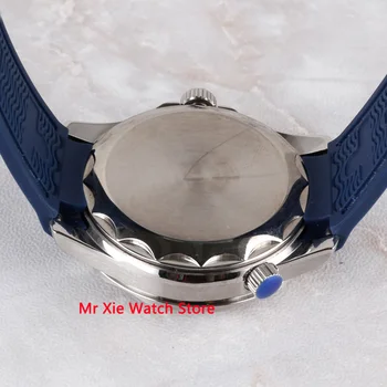 Bliger 41mm Mechaninis laikrodis Vyrams Prabanga Sapphire Kristalas Gumos Dirželis Automatinė GMT Žiūrėti Šviesos Vandeniui Laikrodis Vyrams