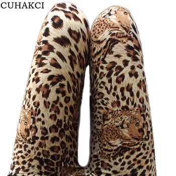 CUAHKCI Antblauzdžiai Sexy Leopard Vasaros Nauja Mada, Punk Rokas Kelnes Moterų Antblauzdžiai Spausdinti Kelnės Ruožas Plius Dydžio Kelnės