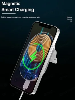 Cenmaso 15W Belaidžio Mag Magnetinio saugus Automobilinis Telefono Laikiklis, Įkroviklis iPhone 12 Pro Max 12 Mini Greitas įkroviklis Magnetas Adsorbable