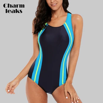 Charmleaks Moterų Vienas Gabalas, Sporto Maudymosi Kostiumėliai, Sporto Maudymosi Kostiumėlį Slim Bikini Mokymo Monokini Backless Paplūdimio Maudymosi Kostiumas