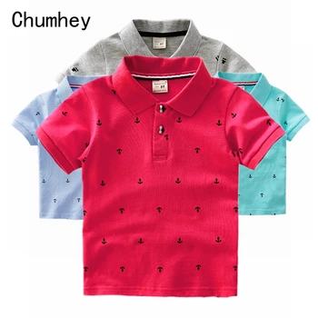 Chumhey 1-6T Aukštos Kokybės Vasaros Medvilnės Baby Marškinėliai Animacinių filmų valtis, vaikų trumpomis Rankovėmis Drabužius Bebe Berniukai Viršūnes Vaikams Drabužių