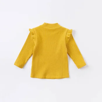 DBM14553-1 dave bella rudenį kūdikių mergaičių mielas kietas marškinėliai vaikams viršūnes mergaitė vaikai mados tees