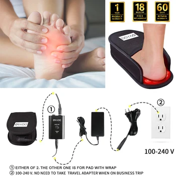 DGYAO Raudonųjų Spindulių Šviesos Terapijos Prietaisai Šlepetė, Reumatoidiniu ar Artrito Skausmo Foot Massager Namuose