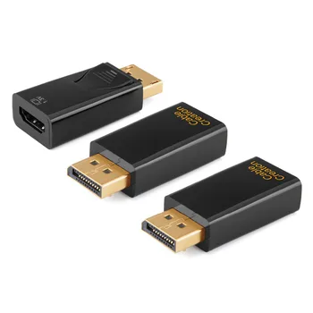 DP ir HDMI Adapterį, CableCreation [3-Pack] Auksą, Padengtą Displayport į HDMI Konverteris Vyrų ir Moterų, HDMI 1.3 v/1.4 v, Juoda