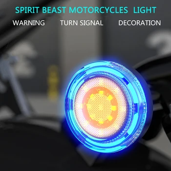 DVASIA ŽVĖRIS Motociklų Dekoratyvinis LED Apšvietimas Pabrėžti Vandeniui Motociklą Modifikuoti Priedai Motociklą Pasukite Įspėjamoji Lemputė