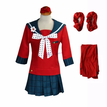 Danganronpa V3 Žuvo Harmonijos Maki Harukawa Cosplay Kostiumų Japonų Žaidimas Mokyklos Vienodos Sailor Suknelė Ir Perukas