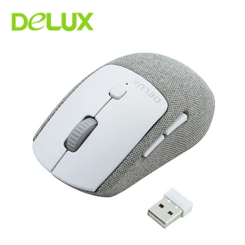Delux Mini Belaidės Pelės, Nešiojamų, Ergonomiškas Kompiuterio Silent Pelės Mygtuką 6 1600 DPI 2,4 Ghz, USB Optinė Gamer Pelė KOMPIUTERIUI Laptopo