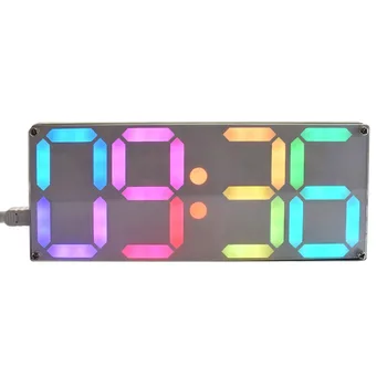Didelė Vaivorykštės Spalvų Skaitmeninės Vamzdis DS3231 Laikrodis 