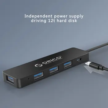 Didelės Spartos 4 Prievadai USB 3.0 HUB Su Maitinimo Port USB2.0 Splitter OTG Adapteris skirtas iMac Nešiojamojo kompiuterio Darbalaukio Priedai