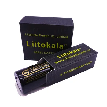 Didelės Talpos LiitoKala 26650 5000mah Li-ion Įkraunama Baterija Lii-50A), 3,7 v 26650-50A baterija yra Žibintuvėlis 20A nauja pakavimo