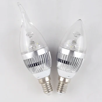 Didelės galios šviesos srautą galima reguliuoti 6W 550lm Led žvakių Lemputė E12 E27 AC110-240V LED šviestuvo led šviesos lempos apšvietimo lemputė, prožektorius