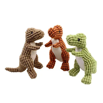 Dinozaurų Žaislai Šunims Interaktyvus Šuns Žaislai Dantų Valymo Girgždėti Žaislai, Žalia Ruda Oranžinė Pliušinis Naminių Gyvūnų Žaislai Tiekėjai