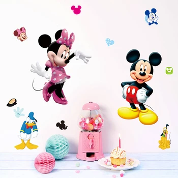 Disney Mickey Mouse Animacinių Filmų Sienų Lipdukai, Skirtas Darželio Vaikams, Miegamojo, Papuošalų, Namų Dekoro Sienos Meno Komiksų Gyvūnų Sienų Lipdukai