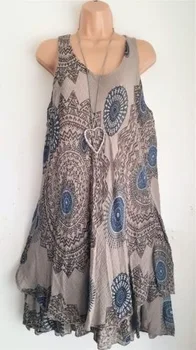 Drabužių UVRCO Rudenį spausdinti dvigubo sluoksnio suknelė, ilgas sijonas be rankovių