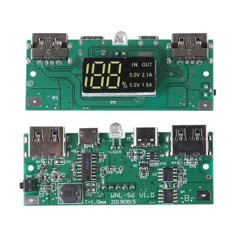 Dual USB LCD Galia Banko Shell 10x18650 Baterija Atveju Nešiojamų Išorinio Langelį be Baterijos Powerbank Raštas