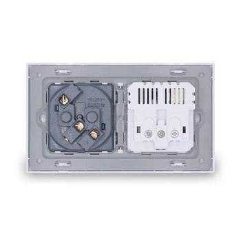 ES Standarto kištukinis Lizdas su USB, Dvigubas Lizdas, AC 110~250V 16A, 146mm*86mm Sieninio Elektros tinklo lizdo Elektros Lizdas