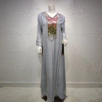 Eid Mubarakas Abaja Dubajus Kaftan Musulmonų Mados Suknelė, Hijab Abayas Moterų Vestidos Skraiste Femme Caftan Turkijos Islamo Drabužių Omanas