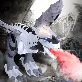Elektroninis Žaislas Dinozauras Modelis Pėsčiomis Drakono Kvėpavimo Vandens Purškimo Rinkinį Vaikams Robotas Žaislas Gyvūnų Modelio, Šviesos, Garso Žaislas Chirdren Dovana