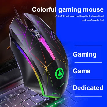 Ergonomiškas Laidinio Žaidimų Pelės RGB Apšvietimas 6 Mygtukas USB Kompiuterio Pelė Žaidėjus Pelėms PC Gamer Nešiojamas Žaidimų Magic Mouse
