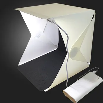 Esddi Photostudio LED Šviesos Lauke Softbox Žibintai Sušvelninti Fotografavimas Nusimesti, Patvarus, Sulankstomas Nešiojamas USB ABS Baltos Šviesos Dėžutės
