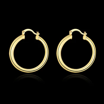 Europos ir Amerikos klasikinis apvalus auskarai be nikelio, aukso auskarai bižuterijos moteriški aksesuarai