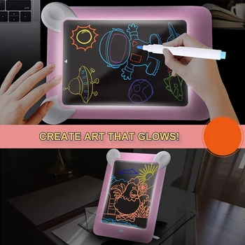 FBIL-LCD Raštu Tabletė, Vaikai 3D LED Šviesos Magija Piešimo Bloknotas, LCD Rašysenos Doodle Piešimo Lenta