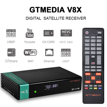 GTMedia V8X DVB-S2 Palydovinis TV Imtuvas H. 265 Buil-In WIFI Set Top Box Dekoderis Akcijų Ispanijoje Receptoriai V8 NOVA V8 GARBĘ