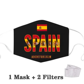 Galima skalbti Mascarillas Burnos Kaukę, ispanijos Nacionalinė Emblema KD2.5 Filtras Daugkartinio naudojimo Kaukės Anti-infekcijos dujokaukę Ispanija